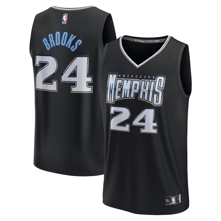 Men Memphis Grizzlies #24 Dillon Brooks Fanatics Branded Black City Edition 2022-23 Fastbreak NBA Jersey